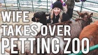 Visiting The Plymouth Ice Festival | LIZ TAKES OVER THE PETTING ZOO