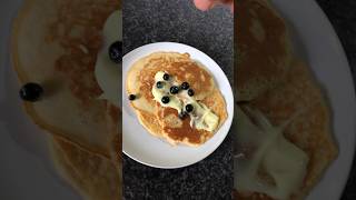 Pancake Stack🥞 #shorts #holidayswithshorts #pancakestack #pancakerecipe #pancakes #blueberries #sub