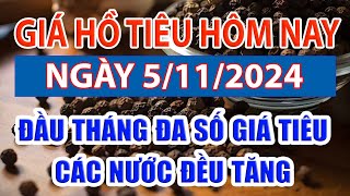 Giá tiêu hôm nay 5/11/2024: đầu tháng đa số giá tiêu các nước đều tăng