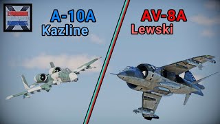 A-10A Thunderbolt II VS AV-8A Harrier DOGFIGHT | WarThunder