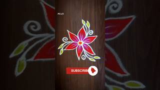 Daily Rangoli / Flower Rangoli #art #viral #shorts #rangoli #art #simplerangoli #muggulu