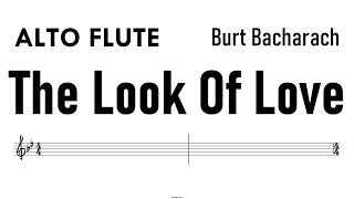 The Look Of Love ALTO FLUTE Sheet Music Backing Track Partitura Burt Bacharach