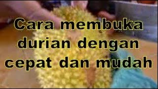 Wow!!! Cara membuka durian dengan cepat dan mudah