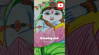 cute baby krishna drawing😍 # shortsviral #youtubeshorts #trendingshorts #Radha Radha 🙏