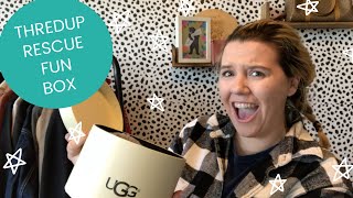 What's in the Box?? - Unboxing & Honest Review of ThredUP's Rescue Fun Box from a Part Time Reseller