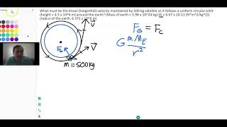 Uniform Circular Orbit Velocity Calculation Problem