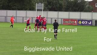 Kane Farrell Highlights playing left back in No17 Biggleswade United 3 V Crawley Green 1 07 10 2017