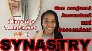 SYNASTRY: Sun conjunct Ascendant and Descendant (Signs of a Twin Flame🔥❤️‍🔥🪞)