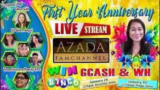 First Year Anniversary LIve Stream. Come and win gcash and wh