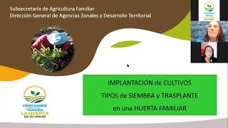 Capacitación Virtual: Implantación de Cultivos - tipos de siembra y trasplante en la huerta familiar