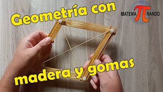 Geometría con madera y gomas