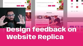 Design Feedback on Foodpanda webpage Replica in Figma