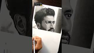 I Drawn Like A Printer ✍️😜 #vickykaushal #art #vkartbox #drawing #shorts #trending