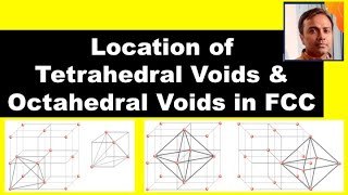 Location of tetrahedral voids & octahedral voids | location of tetrahedral & octahedral void in FCC