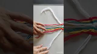 Rakhi//Bracelet//Hand band//DIY//Macrame//Homemade//Easy to make//Creative Idea//Wool//How to make