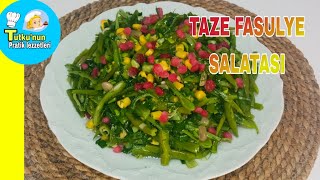 👌YEŞİL FASULYE SALATA TARİFİ ✅ TAZE FASULYE SALATASI NASIL YAPILIR ✅ #tazefasulyesalatası #food