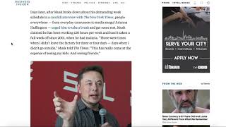 Elon musk says he works 120 hours a week