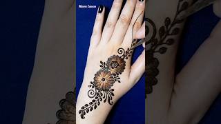 #shorts cottonbud trick mehndi design for back hand #mehndi #mehndidesigns #henna