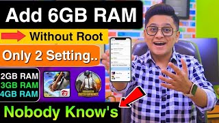 Add 4Gb Extra RAM in Any Phone Using 1 Trick | Boost Free Fire  Gaming Performance Tutorial Tip