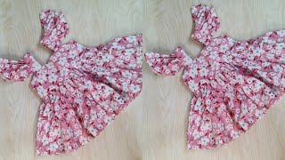 Baby frock cutting and stitching | 0-6 month baby frock cutting and stitching | Diy baby frock