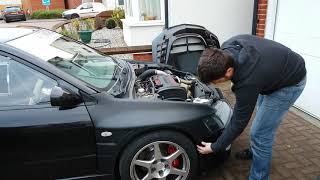 Mitsubishi evo 8 bonnet and front bumper removal with quick release