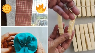 Home hacks-5/ DIY/creative ideas/How to cool room without AC &  money/bangles packing/Door stopper