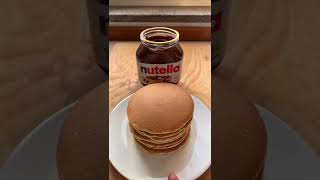 Nutella Chocolate ASMR Spread in Pancake Satisfying Spread #shorts