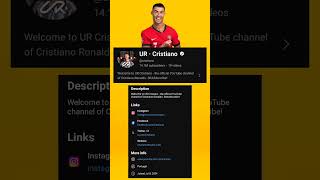 CRISTIANO RONALDO | OFFICIAL YOUTUBE | UR. CRISTIANO