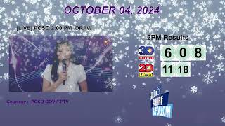 [LIVE] PCSO 2:00 PM DRAW - OCTOBER 04, 2024 LOTTO RESULTS