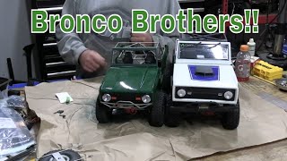 Bronco Brothers. SCX10iii Bronco and TFL Racing Bronco comparison