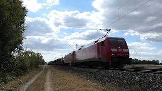 BR 185, Bauzug, Twindexx und mehr bei Groß Gerau auf der Riedbahn!