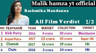 Rashmika mandanna All movies Verdict || budget Hit or flop || collection @thefrontwinner3892