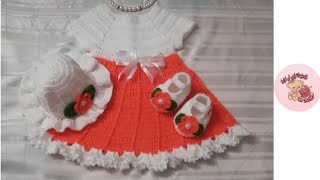 كروشيه اجمل فستان بناتى صيفى وشتوى  شرح مفصل لجميع المقاسات  Une robe pour bébé  en crochet