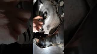 nissan sentra removing crank pulley and installing oil seal