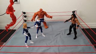 Roman Reigns vs Fantastic Four (WWE v Marvel Stop Motion)