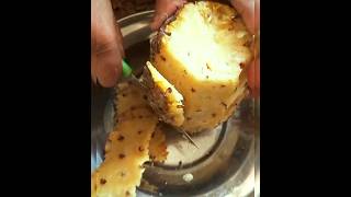 pineapple ki cutting kaise karte hai || easy cutting pineapple#viralvideo ##fruit #shortvideo