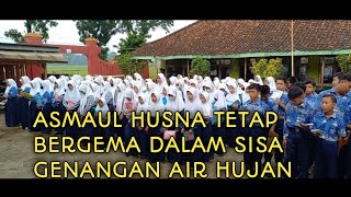 Asmaul Husna Bergema di  Lapangan Meski Ada Sisa Air Hujan