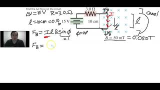 Magnetic Force on Current Carrying Wire Circuit Calculation