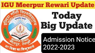 Igu meerpur admission 2022-23| Igu admission notice 2022