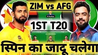 ZIM vs AFG Dream11, ZIM vs AFG Dream11 Prediction, Zimbabwe vs Afghanistan 1st T20 Team Prediction