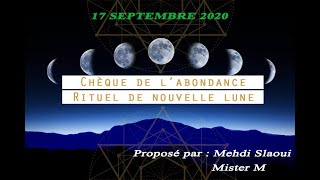 CHÈQUE D'ABONDANCE NOUVELLE LUNE DU 17 SEPTEMBRE 2020