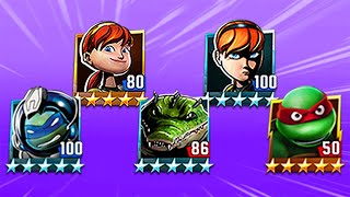 TMNT Legends Leo Space, April, Leatherhead, Raph Classic, April Kunoichi