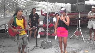 2012 Kai Ehitu Celebration Queen Liliuokalani Race Kona Kimie Miner and Jamin Wong  Sings