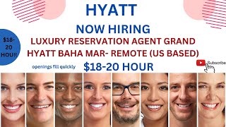 (HYATT CAREERS) $18-20 HOURLY GUEST RESERVATIONS #workfromhome  #remotejobs #remotework #instagram