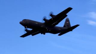 Lockheed Martin C-130J-30 Hercules II approach at Ramstein Air Base 22.10.2012