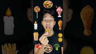 Today Emoji Food Eating||ASMR🤤 Papad, Choco, French fries🍲🍫🍟🍗🍧🍓#shorts #mukbang