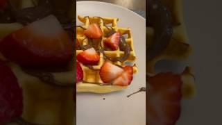 Homemade waffles #nutella #strawberry #homemadewaffles #wafflerecipe #strawberry #nutellarecipes