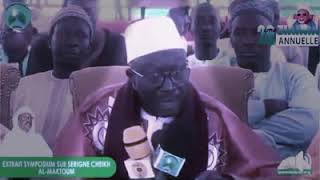 Serigne cheikh ahmed Tidiane sy . Sa naissance racontait par khalifa mbaye