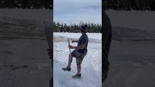 Throwing a huge ice sickle 37 MPH