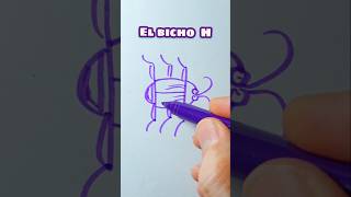 El bicho H. Dibujo letras. #videoshorts #drawing #art #dibujo #bug #letras #abecedario #shorts